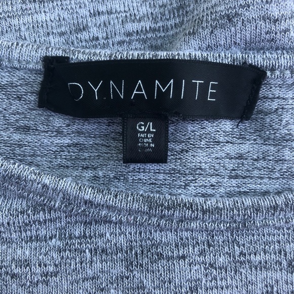 3/4 Sleeve Tunic Dress - Marled Grey - Picture 3 of 4